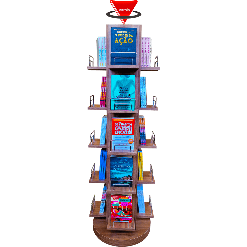 TORRE 120Medidas (cm):L: 45x45 | A: 160Capacidade média:120 livros